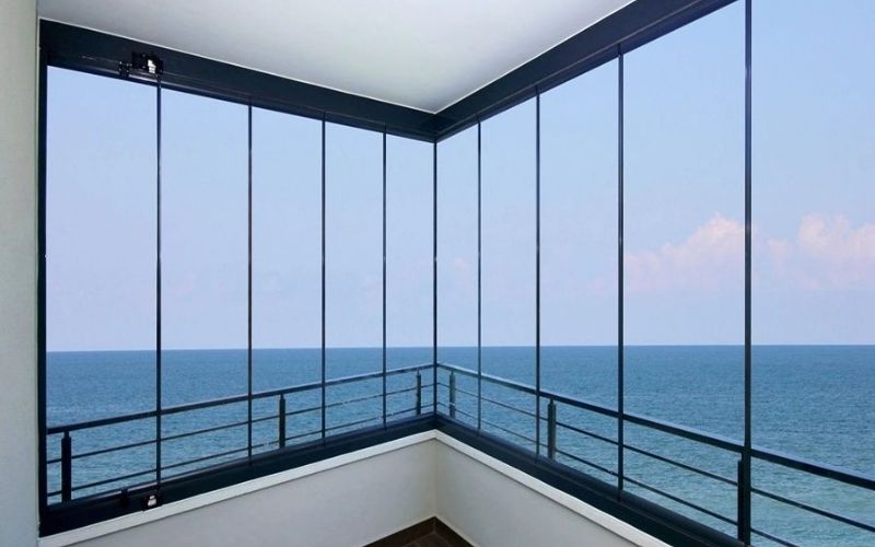 Kayseri cam balkon uygulaması örneği - sürme sistem cam balkon